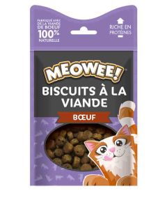 MEOWEE! Friandises Biscuits au boeuf pour chat 35 g