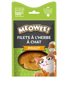 MEOWEE! Friandises filets de poulet avec catnip pour chat 35 g