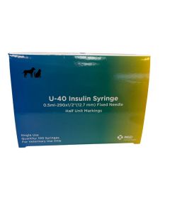 MSD Seringues insuline U-40 0.5ml 29G 1/2" (Boîte de 100)