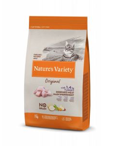 Nature's Variety Croquettes Original No Grain Chat Stérilisé Dinde 1.25 kg 