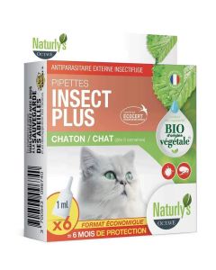 Naturlys pipettes insect plus Bio chaton et chat x6