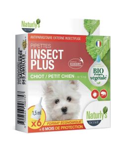 Naturlys pipettes insect plus Bio chiot et petit chien x6