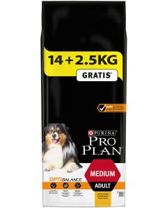 Purina ProPlan Dog Medium Adult OPTIBALANCE 14 kg + 2.5 kg Offerts- La Compagnie des Animaux