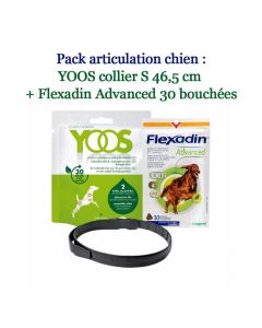 Pack articulation -10% : YOOS Collier S 70 cm + Flexadin Advanced 30 bouchées