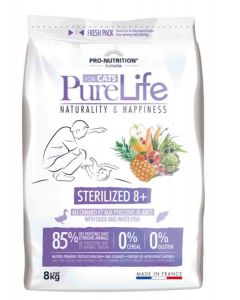 PureLife Croquettes Chat Sterilized 8+ 8 kg- La Compagnie des Animaux