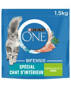 Purina One Dinde Céréales Complètes Chat d'intérieur 1.5 kg