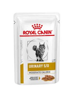 Royal Canin Veterinary Diet Cat Urinary S/O Moderate Calorie morceaux 12 x 85 g- La Compagnie des Animaux