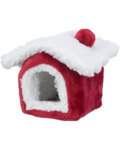Trixie Abri douillet souris et hamster rouge et blanc 15 × 12 × 15 cm