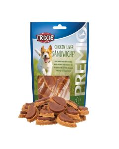 Trixie Premio Chicken Liver Sandwiches chien 100 g