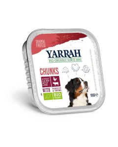 Yarrah Bio Bouchées de boeuf au persil et au thym pour chien 14 x 150 grs- La Compagnie des Animaux