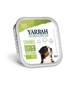 Yarrah Bio Bouchées de poulet et légumes à la chicorée pour chien 12 x 150 grs- La Compagnie des Animaux