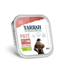 Yarrah Bio Pâté de boeuf à la spiruline pour chien 14 x 150 grs- La Compagnie des Animaux
