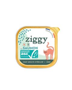 Ziggy Pâtée sans céréales chat stérilisé saumon 16 x 100 g