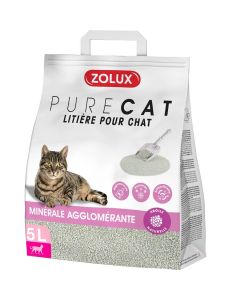Zolux PURECAT Litière agglomérante parfumée chat 5 L