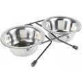 Trixie Set de gamelles en acier inox & support 0,2 L