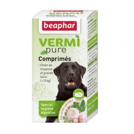 Beaphar Vermipure comprimés purge aux plantes pour moyen et grand chien + 15 kg 50 cps- La Compagnie des Animaux