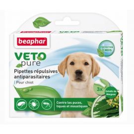 Beaphar VETOpure 3 Pipettes répulsives antiparasitaires chiot