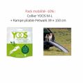 Pack mobilité -10% : Collier YOOS M-L + Rampe pliable Petwalk en 3 parties 39 × 150 cm