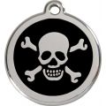 RedDingo Médaille d'identité "Tête de Mort" 30 mm noir