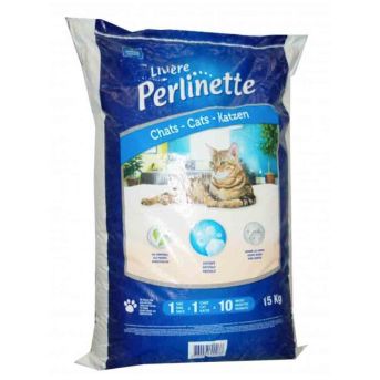 Perlinette Litière cristaux pour chats 15 kg