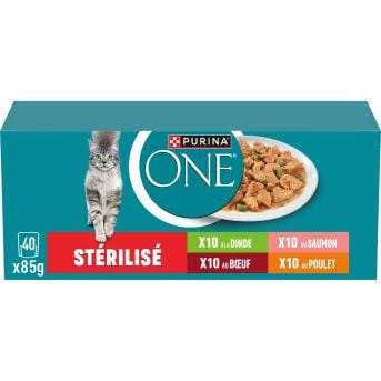 Purina One Chat Stérilisé Multivariétés 40 x 85 g