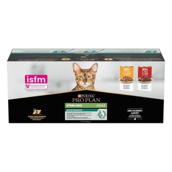 Purina Proplan Maintenance Chat Sterilised bœuf & poulet 40 x 85 g