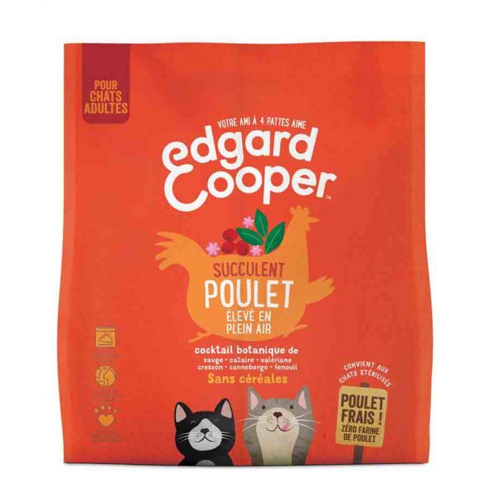 Edgard Cooper Succulent Poulet Croquettes Sans Cereales 1 75kg Chat