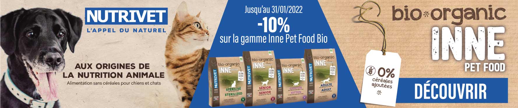 Profitez de notre offre sur la gamme INNE Petfood Bio